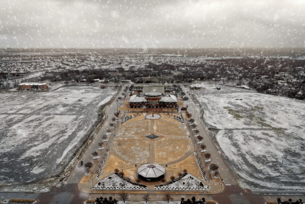 Aerial view of Melissa, TX, the service area for our local pest control solutions.